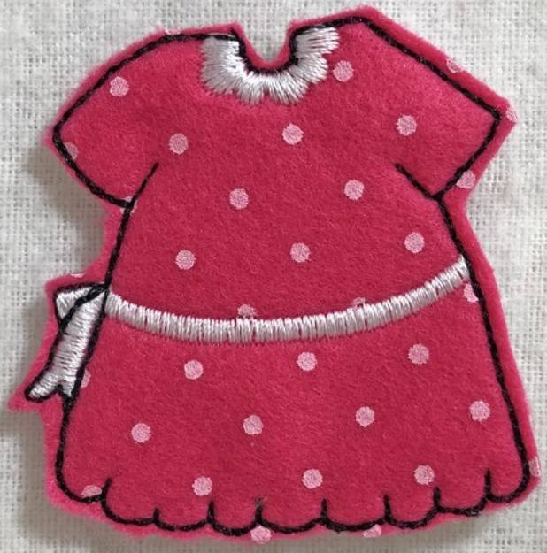 Picture of Dress 8 for Small Felt Paperdoll Machine Embroidery Design