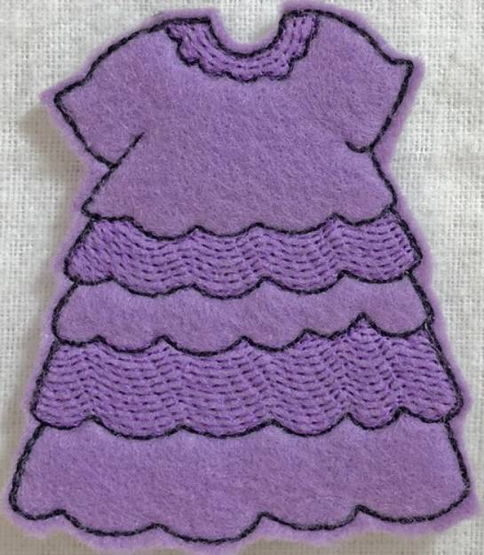Picture of Dress 3 for Small Felt Paperdoll