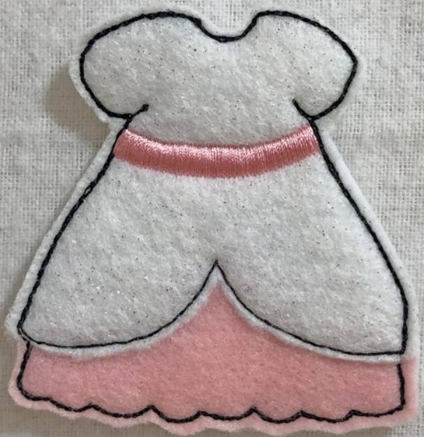 Picture of Dress 2 for Small Felt Paperdoll Machine Embroidery Design