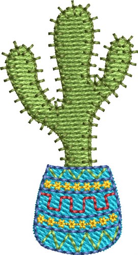 Mini Cactus 6 Machine Embroidery Design
