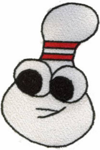 Picture of Funny Bowling Pin Machine Embroidery Design