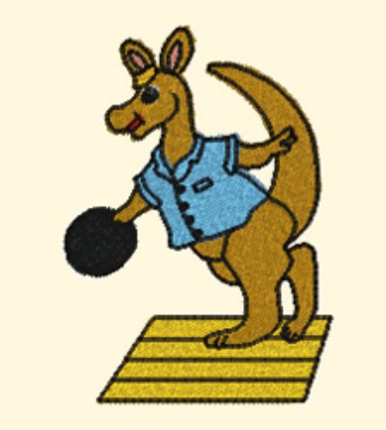 Picture of Kangaroo Bowling Machine Embroidery Design