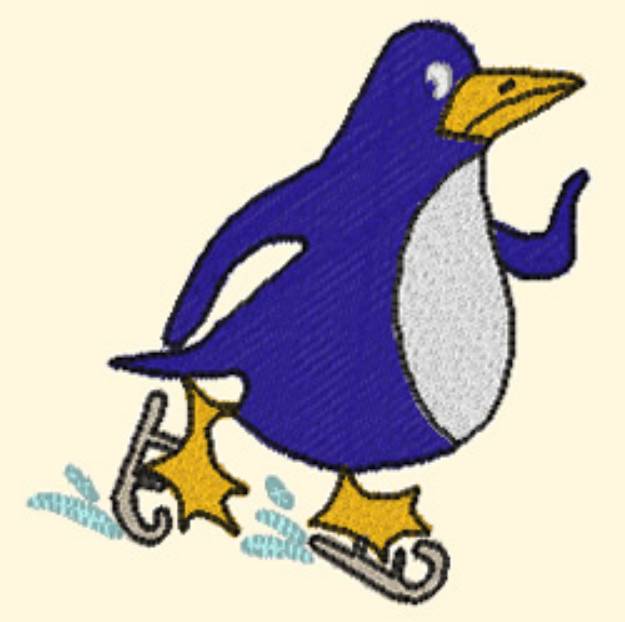 Picture of Penquin On Skates Machine Embroidery Design