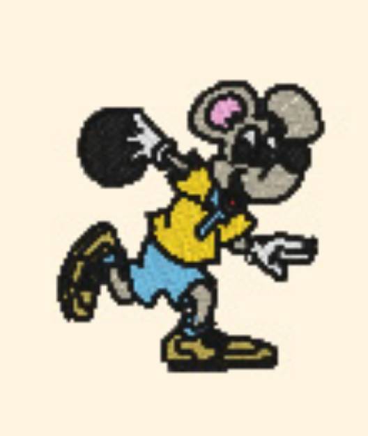 Picture of Bowling Mouse Machine Embroidery Design