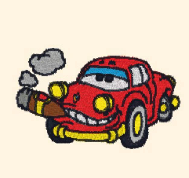 Picture of Smoking Car Machine Embroidery Design