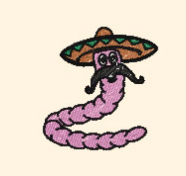 Picture of Tequila Worm Machine Embroidery Design