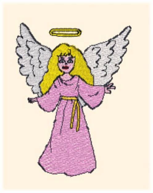 Picture of Girl Angel Machine Embroidery Design