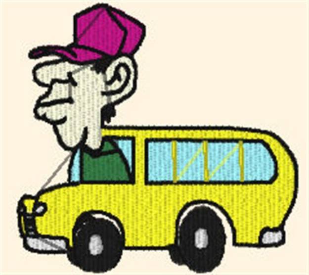 Picture of Bus Man Machine Embroidery Design
