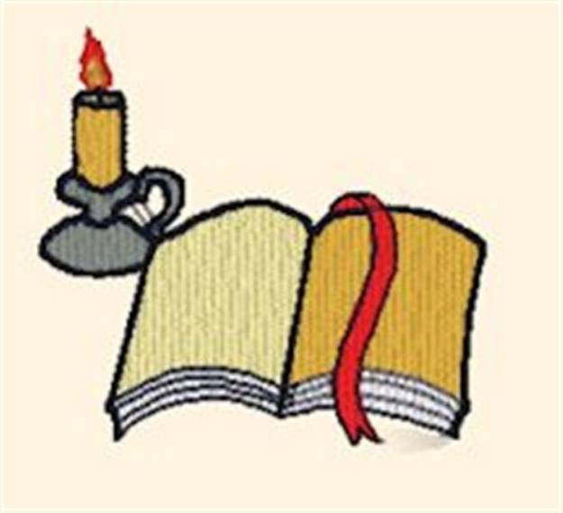 Picture of Candle Bible Machine Embroidery Design