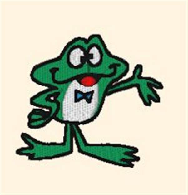 Picture of Funny Frog Machine Embroidery Design