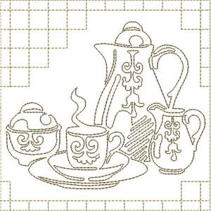 Picture of Coffee Service Machine Embroidery Design