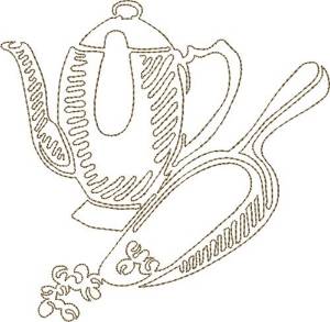 Picture of Coffee & Scoop Machine Embroidery Design