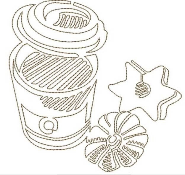 Picture of Coffee & Cookies Machine Embroidery Design