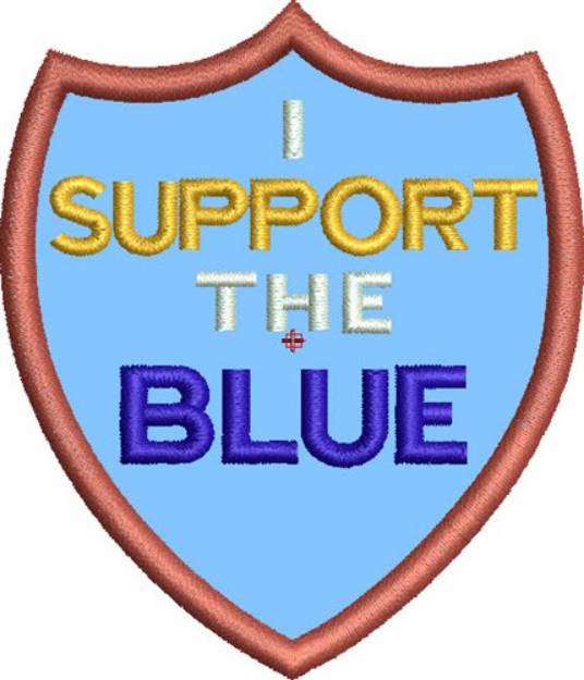 Picture of I Support The Blue Machine Embroidery Design