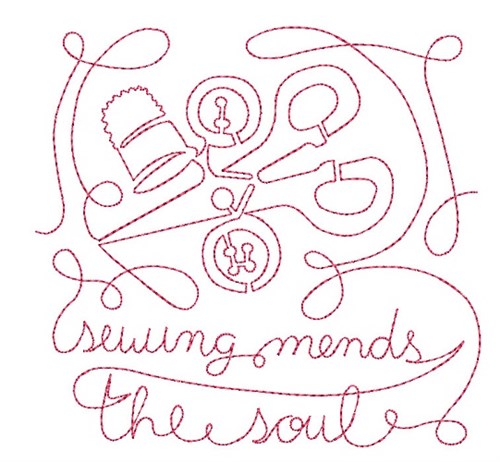 Sewing Mends the Soul Machine Embroidery Design