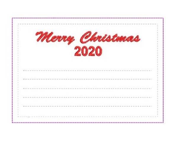 Picture of 2020 Christmas Quilt Label Machine Embroidery Design