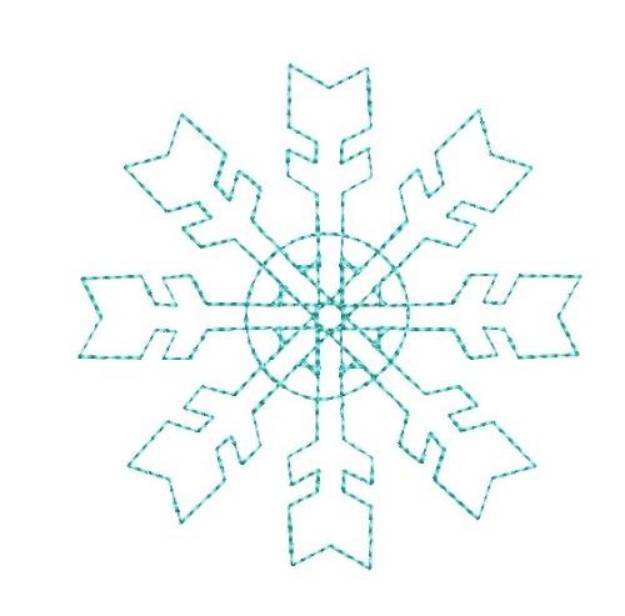 Picture of Winter Quilted Snowflake Machine Embroidery Design