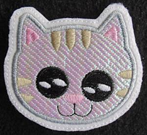 Picture of ITH Mylar Kitty Barrette Machine Embroidery Design