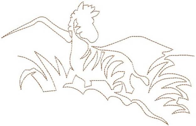 Picture of Serengeti Zebra Quillting Outline Machine Embroidery Design