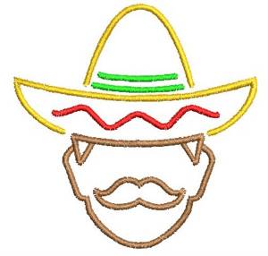 Picture of Man & Sombrero Outline