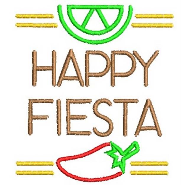 Picture of Happy Fiesta Machine Embroidery Design