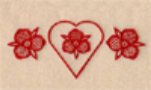 Picture of Lace Valentine Hearts Machine Embroidery Design
