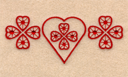 Lace Valentine Hearts #1 Machine Embroidery Design