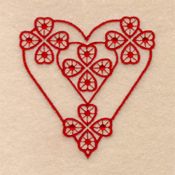 Lace Valentine Hearts #4 Machine Embroidery Design