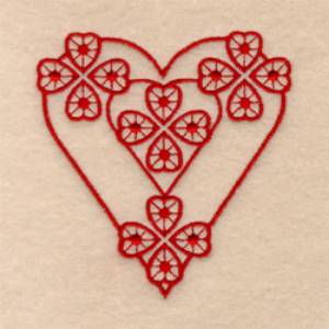Picture of Lace Valentine Hearts #4 Machine Embroidery Design