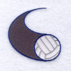 Volleyball Sports Tail Machine Embroidery Design