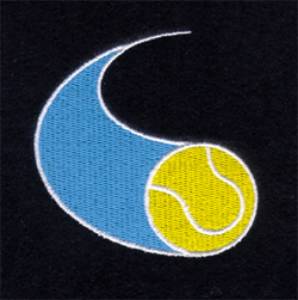 Picture of Tennis Sports Tail Machine Embroidery Design