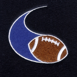 Football Sports Tail Machine Embroidery Design