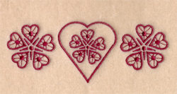 Lace Valentine Hearts #5 Machine Embroidery Design