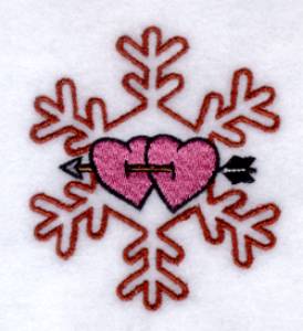 Picture of Hearts with Arrow inside Snowflake