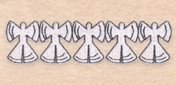 Snow Angels Pocket Topper Machine Embroidery Design