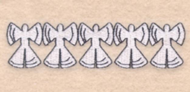 Picture of Snow Angels Pocket Topper Machine Embroidery Design