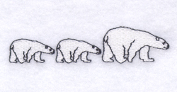 Polar Bears Pocket Topper Machine Embroidery Design