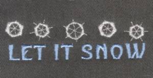 Picture of Let It Snow Pocket Topper Machine Embroidery Design