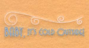 Picture of Baby, Its Cold Outside Pocket Topper Machine Embroidery Design