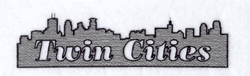 Twin Cities Skyline Machine Embroidery Design