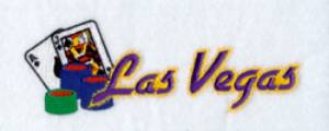 Picture of Las Vegas with Blackjack - Large Machine Embroidery Design