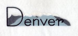 Picture of Denver with Snowcapped Mountains Machine Embroidery Design
