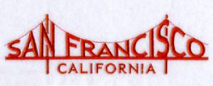 Picture of San Francisco in Golden Gate Bridge Machine Embroidery Design