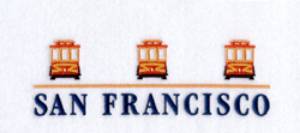Picture of San Francisco with Streetcars - Large Machine Embroidery Design