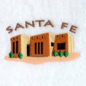 Picture of Santa Fe with Adobe Dwelling Machine Embroidery Design