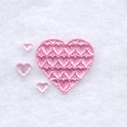 Heart with Heart Fill Pattern Machine Embroidery Design