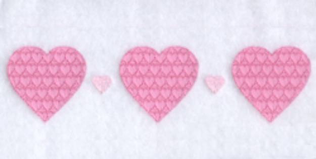 Picture of Hearts with Heart Fill Pattern Machine Embroidery Design