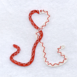 Snakes in Love Machine Embroidery Design