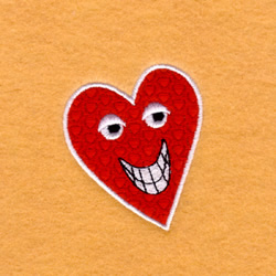 Smiley Heart Face Machine Embroidery Design