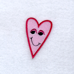 Smirky Heart Face Machine Embroidery Design